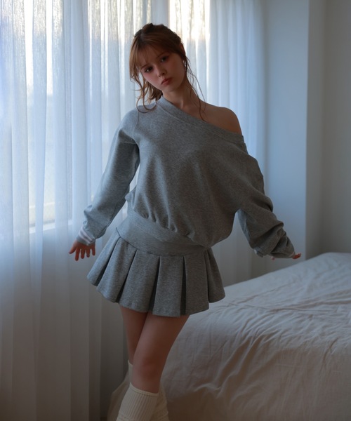 M DOLLY セットアップ line sporty sweat set up/ラインスポーティー