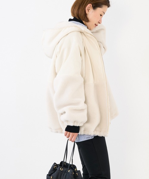 MICA&DEALマイカ&ディール【新品】軽量柔らか2WAYダウン【18日特価】 MICA&DEAL（マイカアンドディール） ブルゾン アウター ボアドッキング