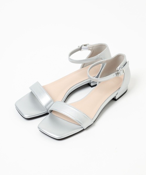 「Elura」 ヒールサンダル LARGE シルバー レディース_画像6