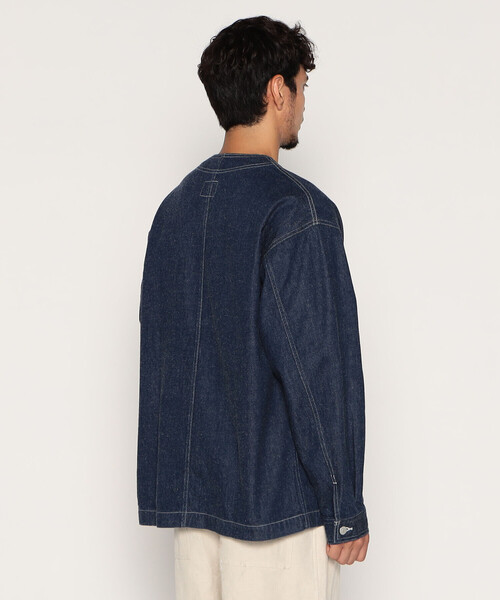 【現行】DANTON ダントン デニム カラーレスジャケット 42 インディゴ Danton（ダントン） デニムジャケット 42 インディゴブルー メンズ
