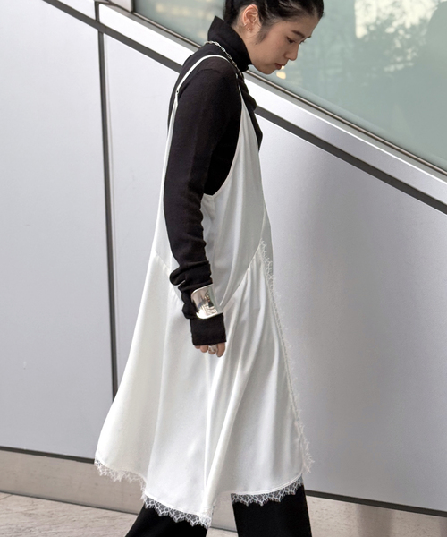 AP STUDIO サロペットスカート FREE ホワイト レディース : ZOZOTOWN