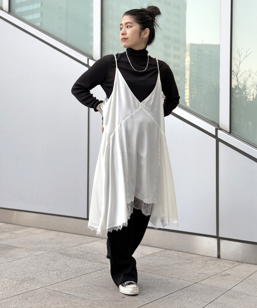 AP STUDIO サロペットスカート FREE ホワイト レディース : ZOZOTOWN