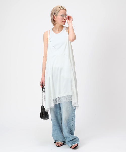 AP STUDIO サロペットスカート FREE ホワイト レディース : ZOZOTOWN