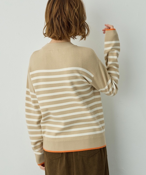 Petit Honfleur（プチオンフルール） ニット セーター 配色ボーダー