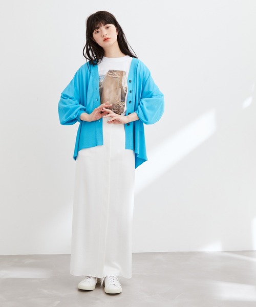 「ADAM ET ROPE'」 カーディガン FREE キナリ レディース_画像5