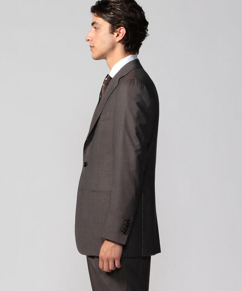 【高級】 トゥモローランド セットアップ スーツ 46 ダークブラウン TOMORROWLAND（トゥモローランド） スーツ 46 ブラウン メンズ