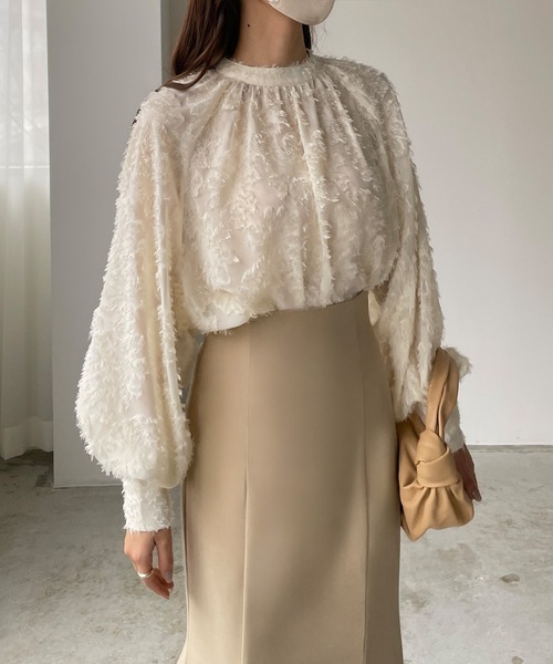 「Louere」 長袖ブラウス SMALL アイボリー レディース_画像5