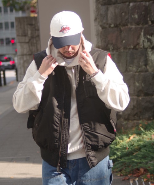 AVIREX（アヴィレックス） ベスト X-LARGE ブラック メンズ : ZOZOTOWN