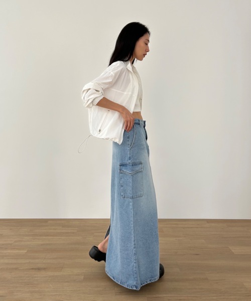 「Didot.showroom」 デニムスカート M ライトブルー レディース_画像6