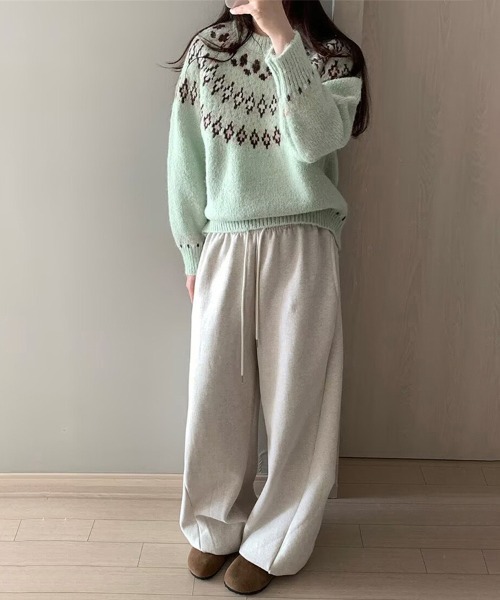 ニット セーター ノルディック柄ニットトップス レディース : ZOZOTOWN