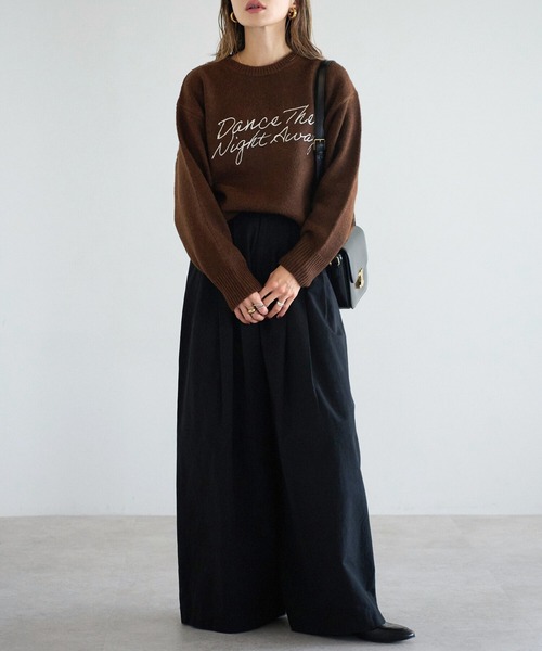 Bonjour Sagan（ボンジュールサガン） ニット セーター 刺繍ロゴニット