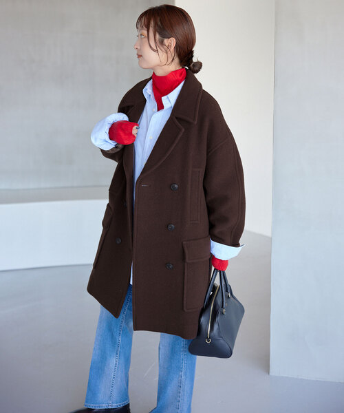 SLOBE IENA（スローブイエナ） ピーコート 36 ネイビー レディース