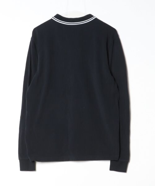 「FRED PERRY」 長袖ポロシャツ L ネイビー レディース_画像2