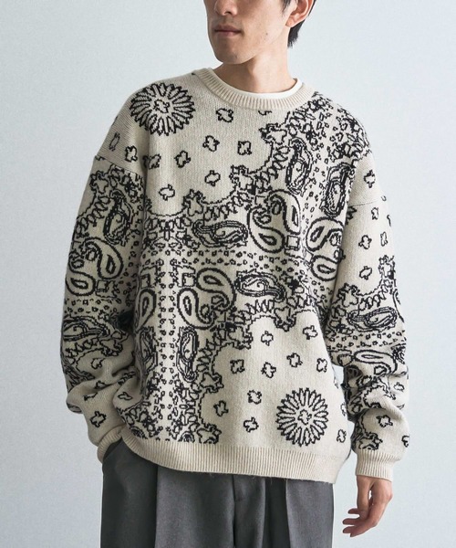ETRO ペイズリー総柄 シルク ニット セーター 大きいサイズ 42 ETRO ペイズリー総柄 シルク ニット セーター 大きいサイズ 42 ETRO