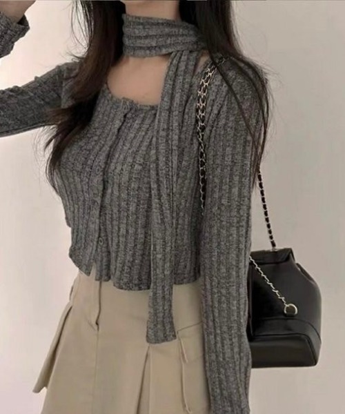 「almo」 「BURLESQUE」カーディガン FREE ダークグレー レディース_画像5