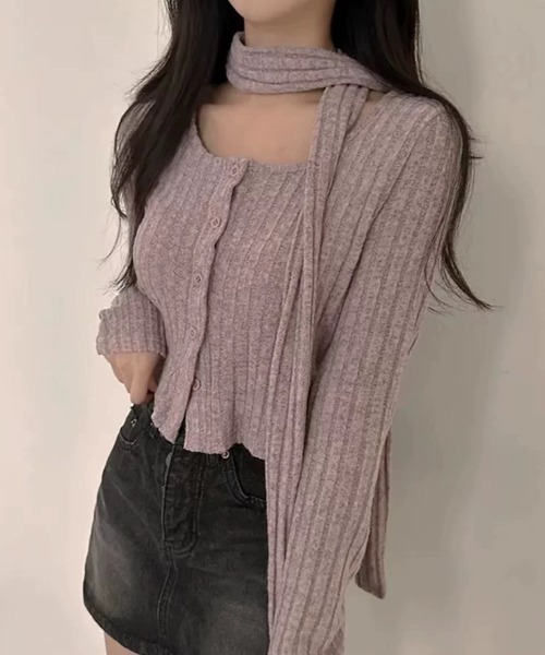 「almo」 「BURLESQUE」カーディガン FREE ダークグレー レディース_画像6