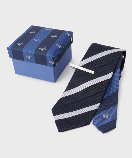 TAKEO KIKUCHI（タケオキクチ） ネクタイ 猫チェンジタイ タイバーBOX