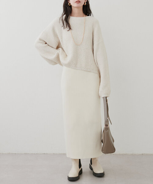 「natural couture」 長袖ニット FREE アイボリー レディース_画像5