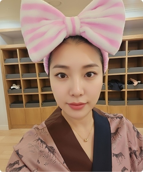 I.O.E ヘアバンド K-FASHION 超大型リボン 小顔見せ 洗顔バンド