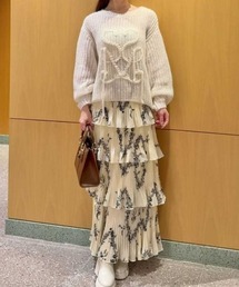 SNIDEL（スナイデル） ロング スカート プリーツティアードスカート