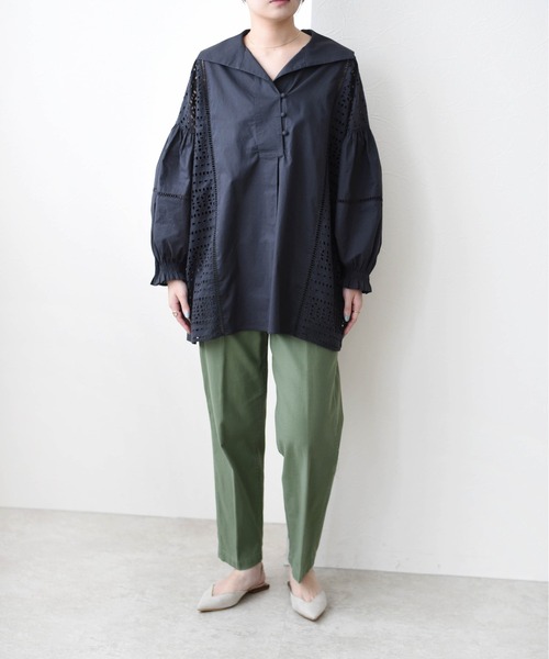 「Eimee Law」 長袖ブラウス 38 ライトグレー レディース_画像5