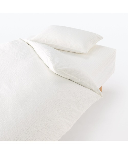 無印良品（MUJI） ベッド 寝具 綿 サッカー織 まくらカバー 43