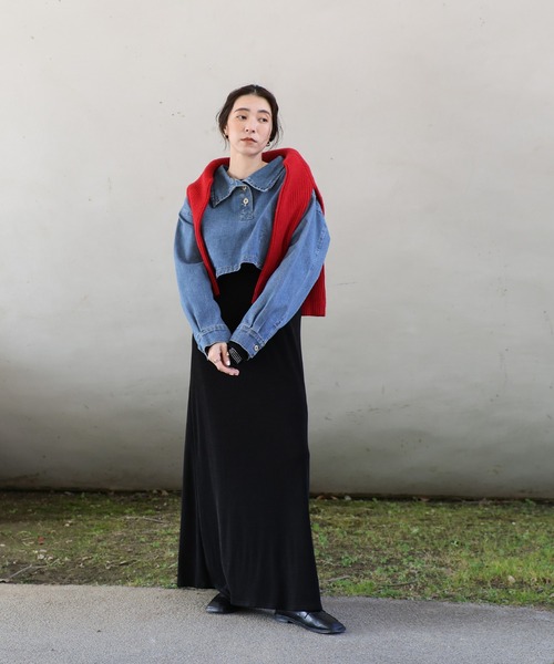 「select MOCA」 長袖シャツ FREE ブラック レディース_画像5