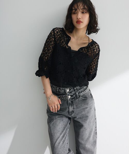 「Sugar spoon」 カーディガン FREE グレイッシュベージュ レディース_画像2