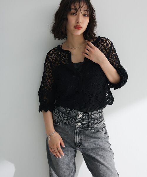 「Sugar spoon」 カーディガン FREE グレイッシュベージュ レディース_画像7