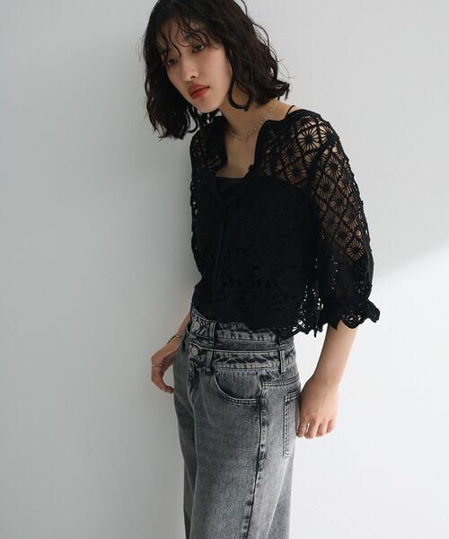 「Sugar spoon」 カーディガン FREE グレイッシュベージュ レディース_画像8