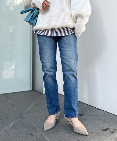 「Rie Miller」 デニムパンツ 38 ネイビー レディース_画像3