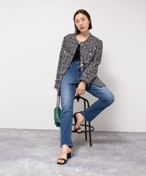 「Rie Miller」 デニムパンツ 38 ネイビー レディース_画像5