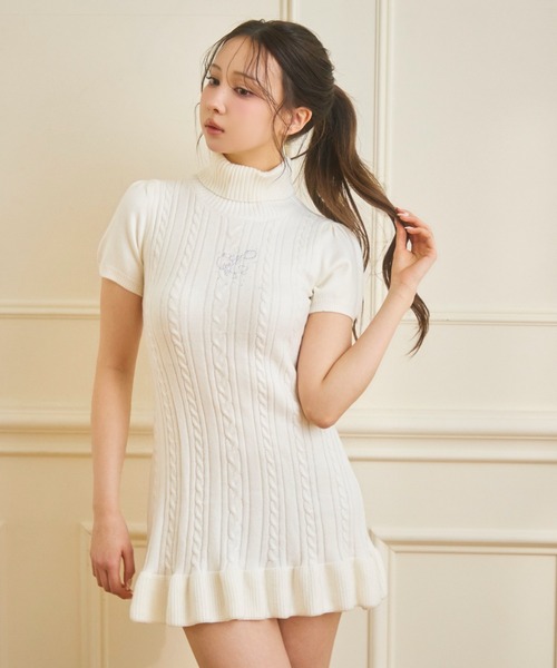 tity & co. ワンピース TITTY＆CO.（ティティーアンドコー） ワンピース ラメロゴケーブル