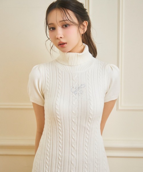 TITTY＆CO.（ティティーアンドコー） ワンピース ラメロゴケーブル