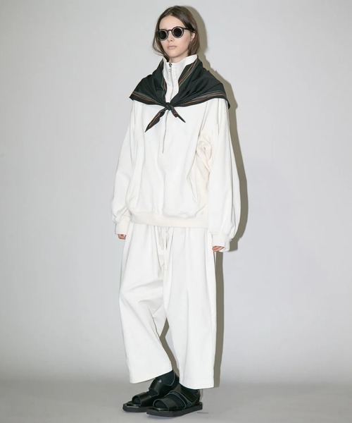 パンツ 「my beautiful landlet」COTTON ＆ POLYESTER × SWEAT WIDE EASY PANTS_1