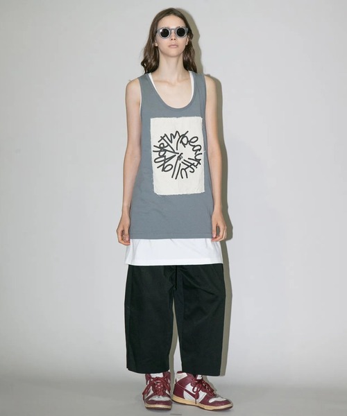 パンツ 「my beautiful landlet」COTTON ＆ POLYESTER × SWEAT WIDE EASY PANTS
