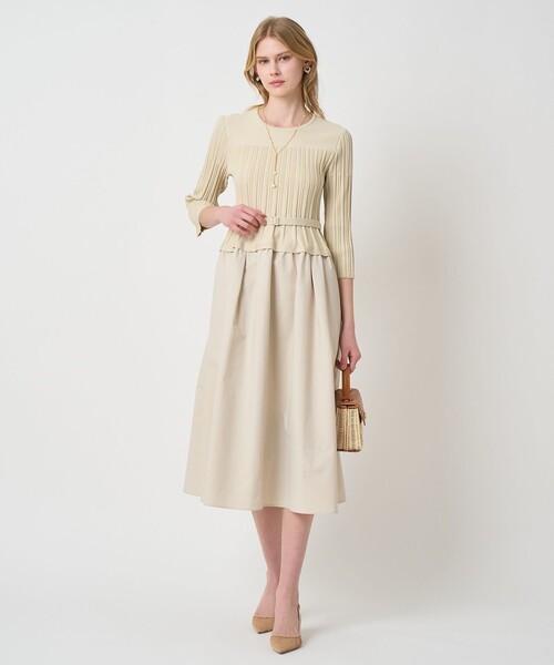 ANAYI（アナイ） ワンピース タフタドッキング ワンピース : ZOZOTOWN