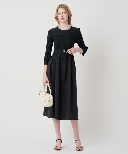 専用【美品】アナイ タフタ切替ワンピース ドッキング ロングワンピース カーキ ANAYI（アナイ） ワンピース タフタドッキング ワンピース : ZOZOTOWN