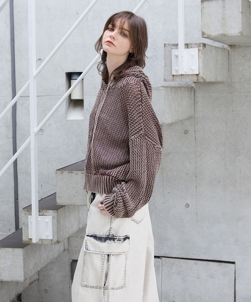 「Spielio」 ニットカーディガン M ブラウン メンズ_画像8