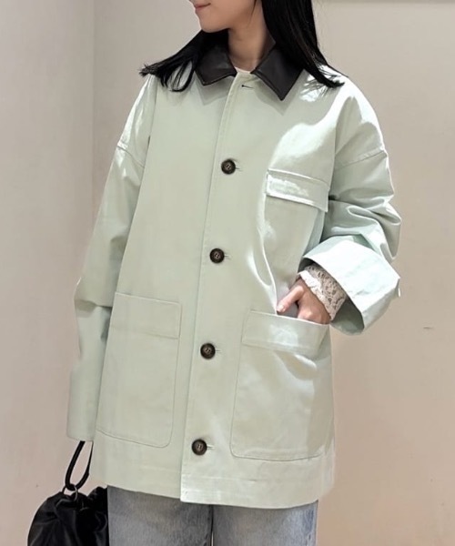 STYLEMIXER（スタイルミキサー） カバーオール フェイクレザーカラー