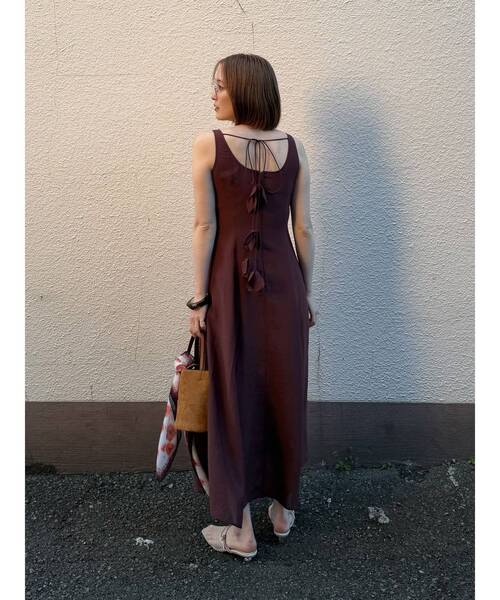 k　LAGUNAMOON バックリボンフレアシアーワンピース LAGUNAMOON（ラグナムーン） ワンピース バックリボンフレアシアー