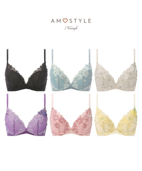 AMOSTYLE（アモスタイル） ブラジャー 夢みるブラ DeepV ブラジャー