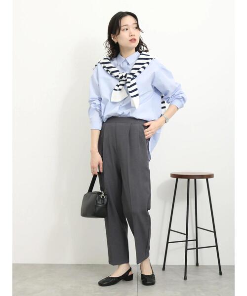 「Samansa Mos2 blue」 パンツ L ネイビー レディース_画像9