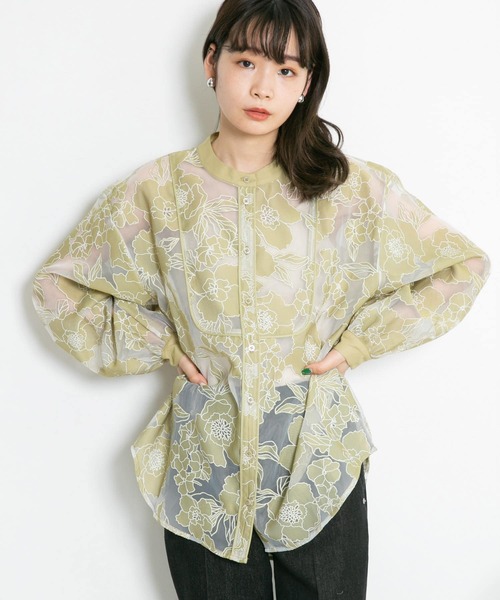 「KBF」 長袖ブラウス ONE ベージュ レディース_画像3