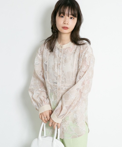 「KBF」 長袖ブラウス ONE ベージュ レディース_画像7