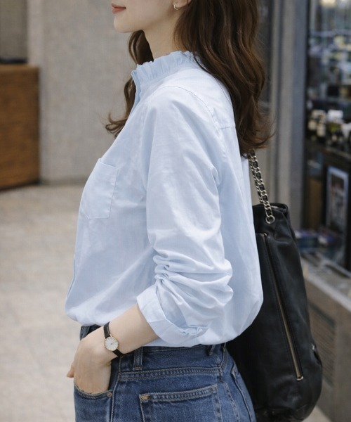 「SallyLunn」 長袖ブラウス LARGE ホワイト レディース_画像8