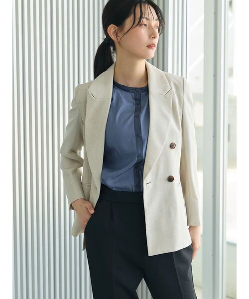 TONAL（トーナル） ブラウス シャツ チンツギャザースリーブシャツ 