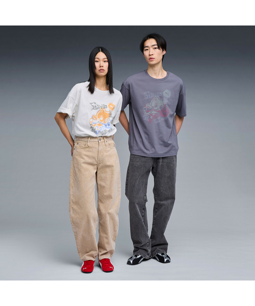 PUMA（プーマ） tシャツ ユニセックス NEKO-san スケッチ グラフィック