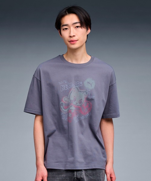 PUMA（プーマ） tシャツ ユニセックス NEKO-san スケッチ グラフィック