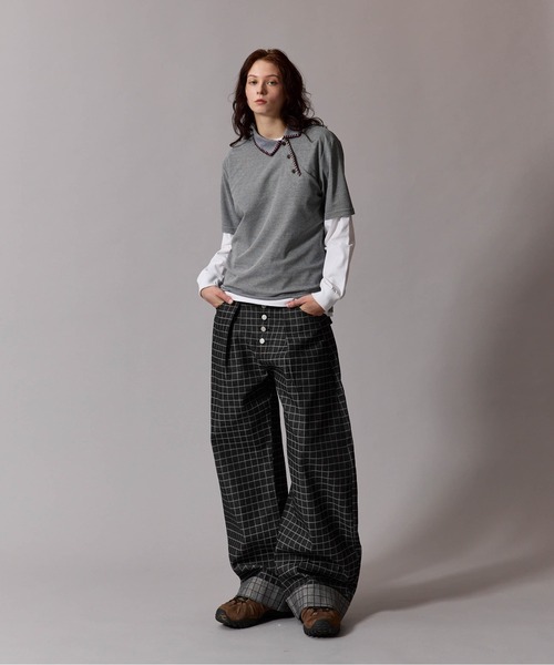 CIVVY. ジーンズ Roll-Up Check Denim - ロールアップチェックデニム